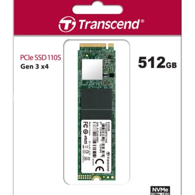 TRANSCEND 512GB NVME PCIE GEN3 X4 MTE110S M.2 SSD SOLID STATE DRIVE(3Y)