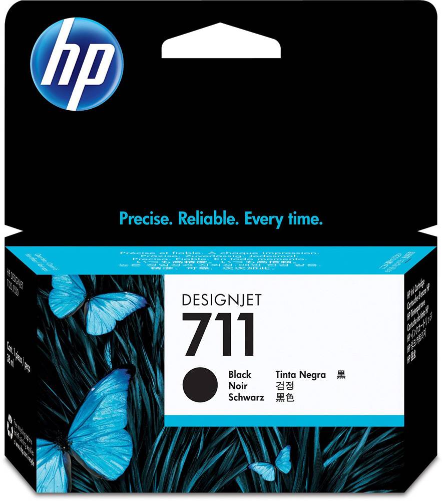 HP 711B 38-ml Black DesignJet Ink Cartridge (3WX00A)