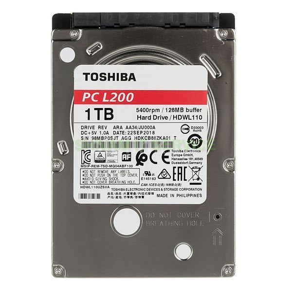 Hard Disk 1TB Toshiba – Notebook (2Y)