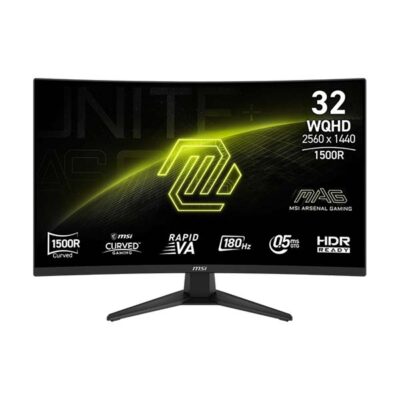 MSI MAG 321CQF E18 31.5″ 180Hz WQHD Curved Gaming Monitor (3 Years Warranty)